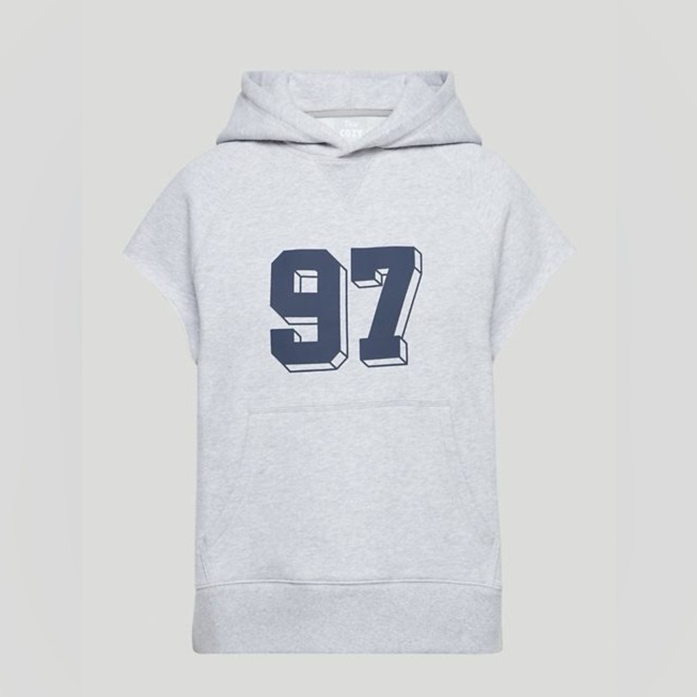 Aritzia TNA COZY FLEECE BOYFRIEND SLEEVELESS HOODIE size L